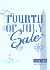 4th of July Text Sale Poster Image Preview