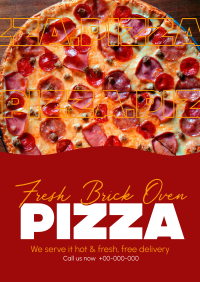 Hot and Fresh Pizza Flyer Design