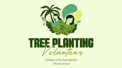 Minimalist Planting Volunteer Facebook event cover Image Preview