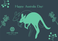 Australia Day Kangaroo Postcard Image Preview