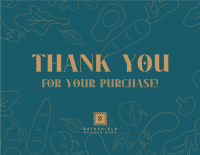 Food Variety Thank You Card Design