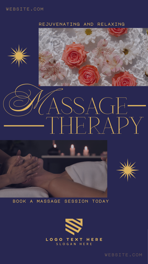 Sophisticated Massage Therapy Facebook Story Design