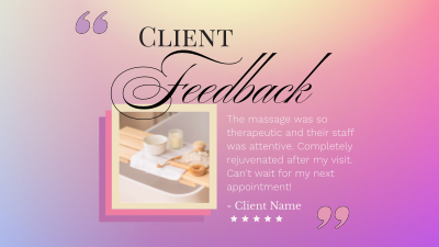 Spa Client Feedback Facebook event cover Image Preview