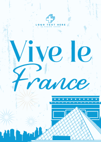 France Landmarks Poster Design