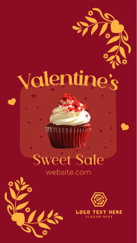 Valentines Cupcake Sale Facebook Story Design