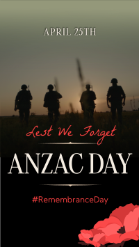 Silhouette Anzac Day TikTok Video Image Preview