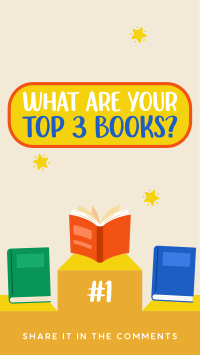 Your Top 3 Books Facebook Story Design