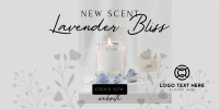Lavender Bliss Candle Twitter Post Design