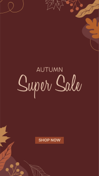 Autumn Leaves Sale Facebook Story Design