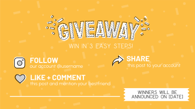 Confetti Giveaway Facebook event cover Image Preview