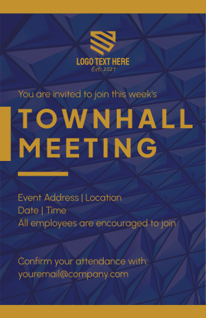 Corporate Company Townhall Invitation Image Preview