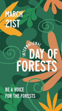 Foliage Day of Forests Instagram Story Design