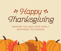 Happy Thanksgiving Facebook post