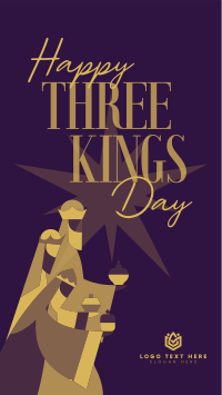 Happy Three Kings TikTok Video Design