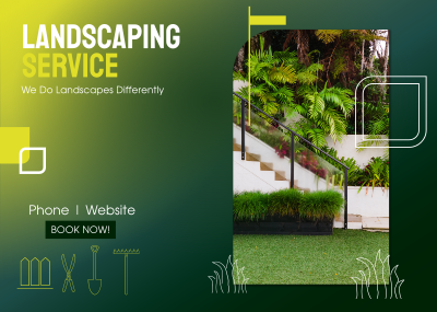 Landscaping Service Postcard Image Preview