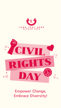 Bold Civil Rights Day Stickers Instagram Story Design