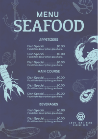 Rustic Seafood Restaurant Menu Image Preview