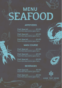 Rustic Seafood Restaurant Menu Image Preview