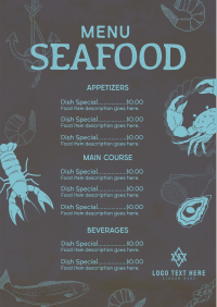 Rustic Seafood Restaurant Menu Preview