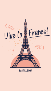 Eiffel Tower Bastille Greeting  Facebook Story Design