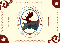 Moose Stamp Postcard Image Preview