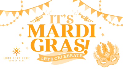 Modern Mardi Gras Facebook event cover Image Preview