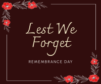 Remembrance Day Facebook Post Design