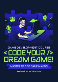 Game Making Course Poster Design