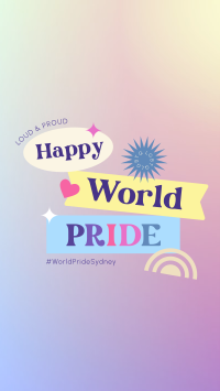 Gradient World Pride Facebook Story Design