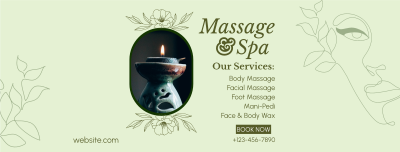 Spa Available Services Facebook cover Image Preview