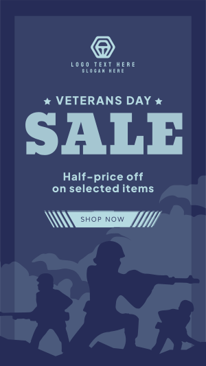 Remembering Veterans Sale Facebook story Image Preview