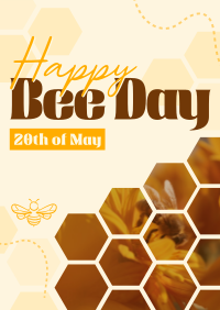 Happy Bee Day Poster Design