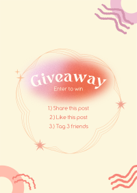 Abstract Giveaway Rules Flyer Image Preview
