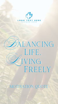 Balanced Life Motivation Facebook Story Design