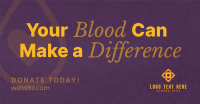 Minimalist Blood Donation Drive Facebook ad Image Preview