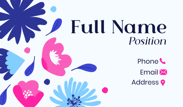 Dainty and Feminine Flowers Business Card Design Image Preview