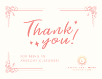 Classic Deco Thank You Card Design