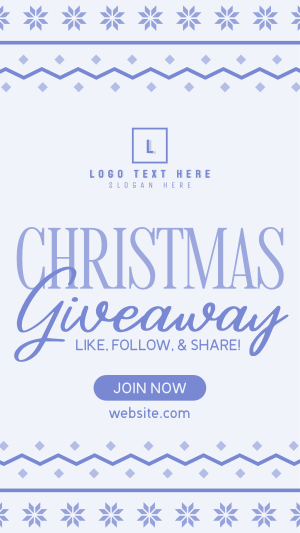 Christmas Giveaway Promo Facebook story Image Preview