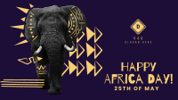 Elephant Ethnic Pattern Facebook Event Cover Design