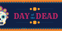 Festive Day of the Dead Twitter post Image Preview