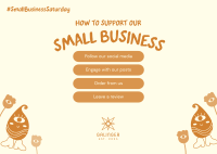 Online Business Support Postcard Design