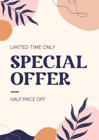 Organic Abstract Special Offer Flyer Design