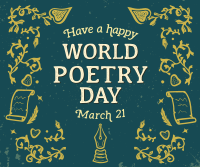 World Poetry Day Facebook Post Design