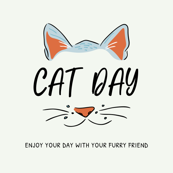 Cat Face Greeting Instagram Post Design Image Preview