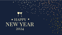 Gold New Year 2022 Facebook event cover Image Preview