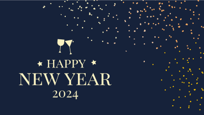 Gold New Year 2022 Facebook event cover Image Preview