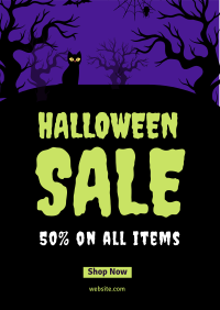 Spooky Midnight Sale Flyer Design