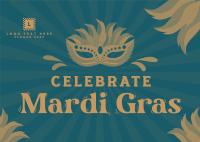 Celebrate Mardi Gras Postcard Image Preview