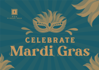 Celebrate Mardi Gras Postcard Design
