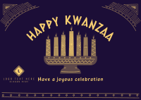 Kwanzaa Candles Postcard Design